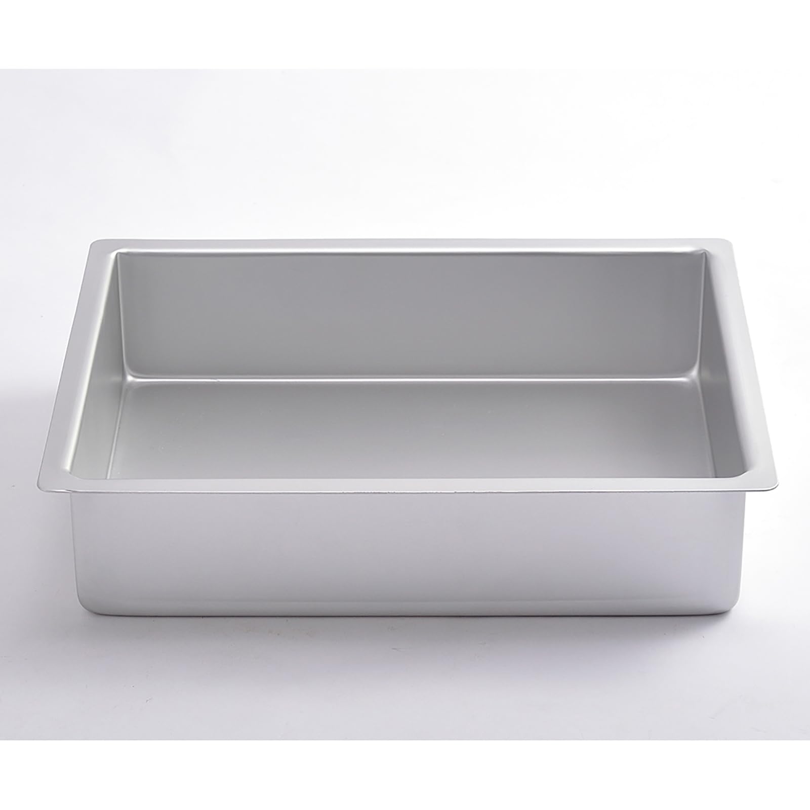 i enjoy + Cake Pan Aluminium Oblong (8" x 12" x 3") Baking Tray, Anodised Brownie Pan,Cake Tin, Silver