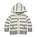 Burt's Bees Baby Unisex Baby Sweatshirts, Lightweight Zip-Up Jackets & Hooded Coats, Organic Cotton, Heather Grey French Terry Stripe, 12 Months