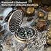 Uarepretty Portable Travel Camping Copper Compass Military Lensatic Compass Tactical Compass Waterproof Navigation Compass for Hiking, Camping, Motoring, Boating