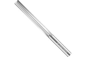 HOYUSK 4mm Chucking Reamer, Tungsten Carbide Lathe Reamer H7 4 Straight Flutes, 100mm Round Shank, for Milling and Cutting Stainless Steel, Alloy, and Copper Metals