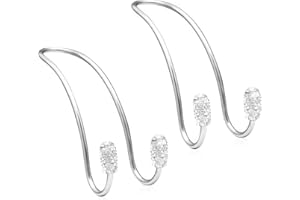 LSKASELUE 2 PCS Bling Car Headrest Hook, Bling Diamond Car Back Seat Purse Holder Hanger Organizer, Universal Auto Backseat S