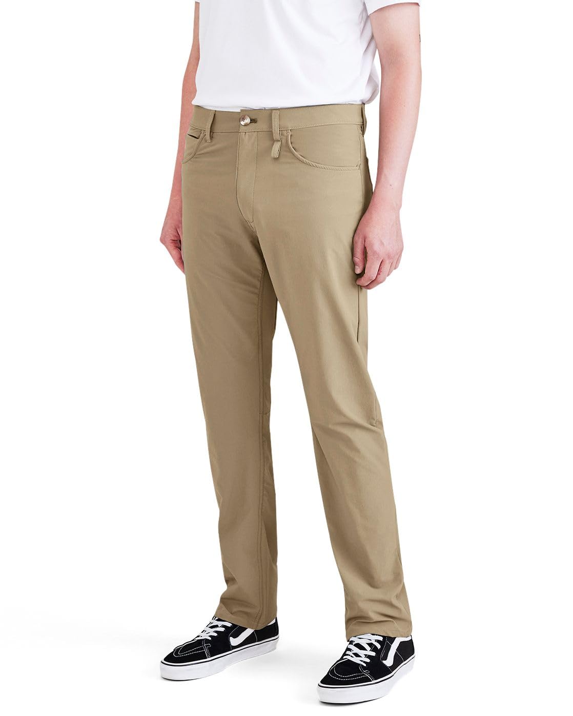 Dockers Men’s Straight Fit Go Jean Cut Pants, New British Khaki, 32W x 29L