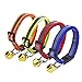 Mudder Reflective Safe Pets Collar Breakaway Safety Cat Dog Puppy Kitten Collars with Bells, 4 Colors, Adjustable Length 6 - 10 Inches