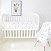 LifeTree Soft Fitted Crib Sheet - Feather Print Premium Cotton Unisex Toddler Bed Sheets for Baby Girls or Baby Boys - Fits Standard Crib Mattress