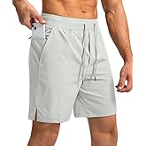 Soothfeel Men's Running Shorts with Zipper Pockets 9"/ 7"/ 5" Lightweight Basketball Gym Workout Athletic Shorts