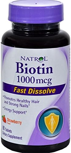 2Pack! Natrol Biotin - Fast Dissolve - Strawberry - 1000 mcg - 90 Tablets