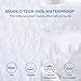 KARRISM 100% Waterproof Mattress Protector, Breathable & Noiseless Mattress Pad Cover, 3D Air Fabric,Vinyl Free (Queen, White-2)