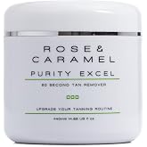Rose &amp; Caramel Purity Excel 60 Second Self Tan Remover 14.89 Fl Oz | Eraser removes fake tan in 60 seconds; body scrub exfoliates &amp; smooths skin; mango scent; vegan &amp; cruelty-free