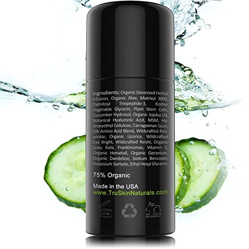 Best Eye Gel for Wrinkles, Fine Lines, Dark Circles, Puffiness and Bags, 75% ORGANIC Ingredients, With Hyaluronic Acid, Jojoba Oil, MSM, Peptides and More, Refreshing Eye Cream Alternative Beauty & Personal Care, Skin Care, Eyes, Fillers