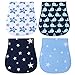 Yoofoss Burp Cloths Waterproof for Boys Girls - Absorbent and Soft Baby Burp Clothes Set 4 Pack