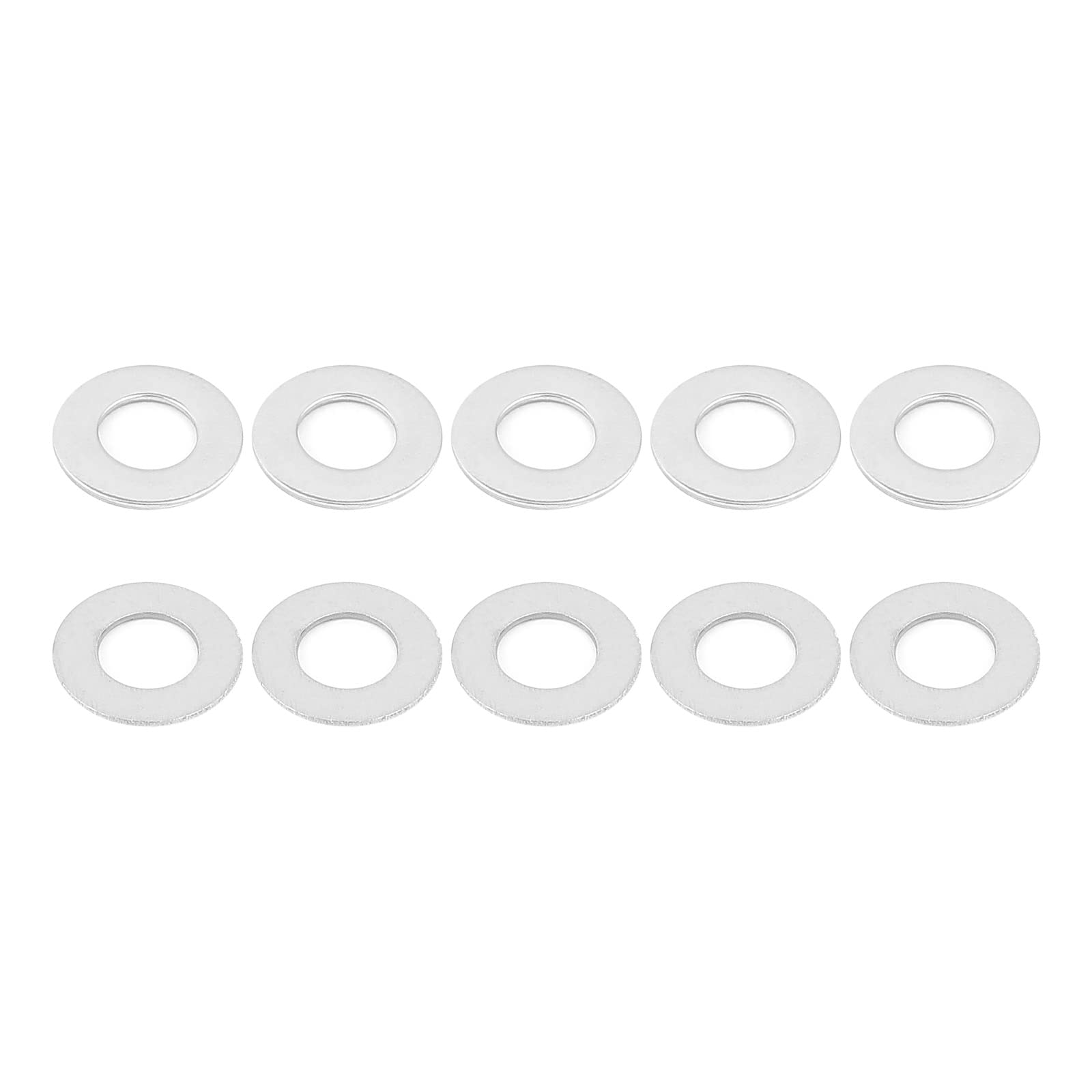 DTGN 10mmx20mmx1mm(IDxODxT) 304 Stainless Steel Flat Washers - 30Pack - Good for Industrial Machinery - Flat Ring Gaskets - Silver Tone — image 1