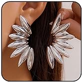 Chunky Gold Geometric Statement Earrings for Women, Exaggerated 14K Gold Plated Drop Dangle Earrings Vintage Retro Punk Jewelry Accessories Gifts