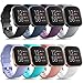 Tobfit Sport Bands Compatible with Fitbit Versa 2/Versa/Versa Lite/Versa SE, Soft TPU Wristbands Accessories for Women Men, Rose Gold, Small