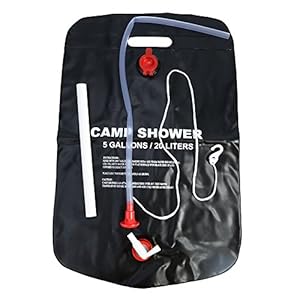 VGEBY 20 liter douche tas op zonne-energie, pvc, watertas met sproeier, voor outdoor, camping, reizen