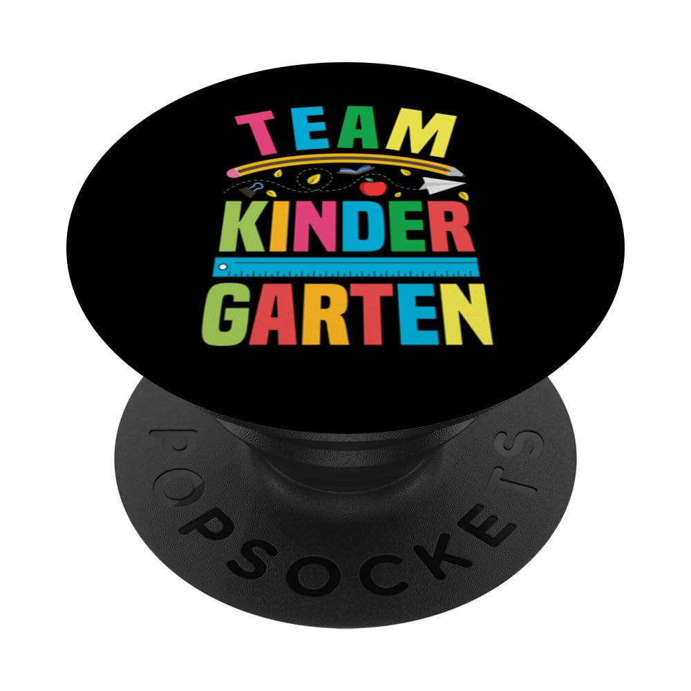 Team Kindergarten Funny Back To School Teacher Student Funny PopSockets Swappable PopGrip