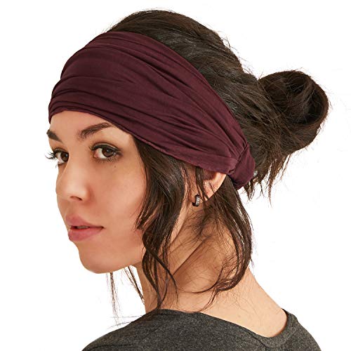 CCHARM Maroon Japanese Bandana Headbands for Men and Women