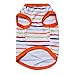 Pet Clothes,Haoricu Striped Cotton Stretch Vest Dog Pet Clothes for Small Coat Dog Vest (M, Orange)