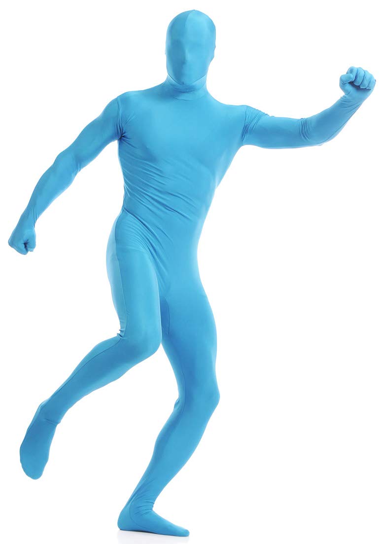 Photo 1 of Aniler Men's and Women's Spandex Full Body Zentai Costume Bodysuit (XX-Large, Light Blue)