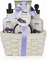 Super Large Lavender Spa Gift Basket with Lavender Essential Oils!Bubble Bath & Body Lotion Gift Set for Women. Christmas Gift Baskets for Women with Lavender Essential Oils! Best Holiday Gift Set