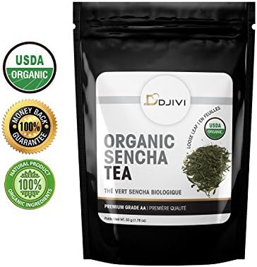 Dodjivi Organic Sencha Green Tea - Steamed Full Loose Leaf Slimming Detox Breakfast Energy Boost- 50g
