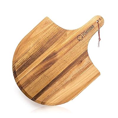 All Natural Acacia Wood Pizza Peel, Gourmet Luxury Pizza Paddle for Baking Homemade Pizza and Bread - Oven or Grill Use - POMODORO