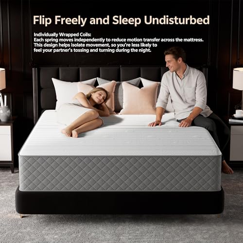 Queen Mattress 10 Inch Hybrid, Medium Firm, Memory Foam & Pocket Springs, Pressure Relief Mattresses, Safe Materials, CertiPUR-US Certified, Mattress Queen in a Box