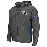 Mens NCAA Pittsburgh Panthers Full-zip Hoodie (Heather Charcoal)