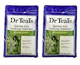 Dr. Teal's Epsom Salt Soaking Solution with Eucalyptus Spearmint, 48 Ounce, Pack of 2
