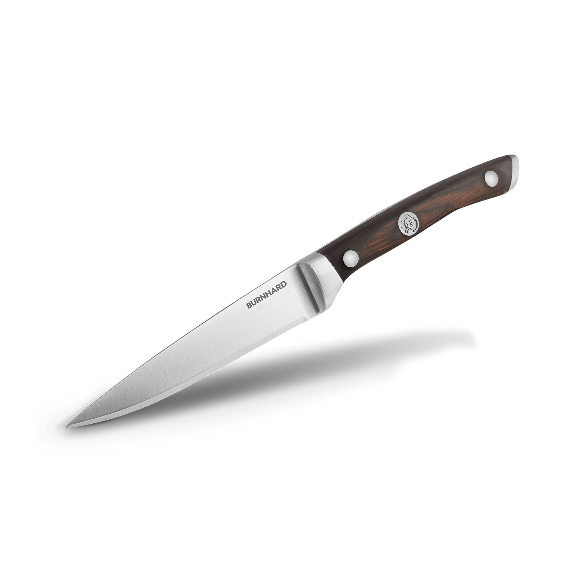 BURNHARD Steakmesser-Set mit Pakka-Holzgriff 4-tlg. inkl. Akazienholzbox, Deutscher Klingenstahl, ergonomische Form 5