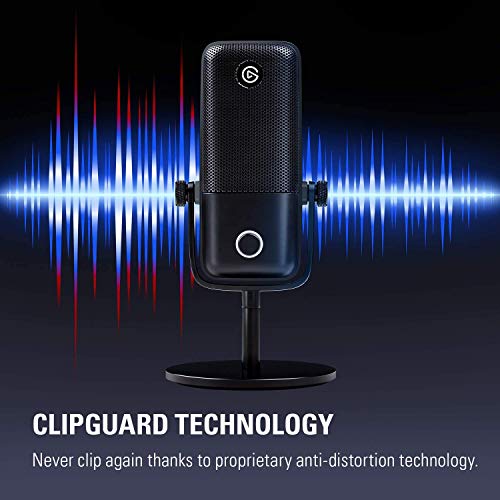 Elgato-Wave1-Premium-USB-Condenser-Microphone-and-Digital-Mixing-Solution-Anti-Clipping-Technology-TactileMute-Streaming-and-Podcasting