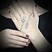 dnswez Unique Design CZ Cubic Zirconia Multiple Finger Ring Palm Cuff Handlet for Women Adjustable Size (Clean)