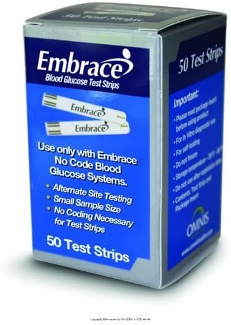 Omnis Embrace No Code Test Strips, Embrace No Code Test Strips, (1 BOX, 50 EACH) by OMNIS HEALTH LLC