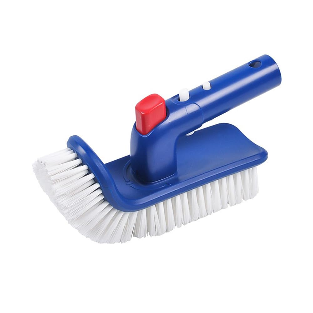 Ieron Rotatable Pool Brush Head with Hand Scrubber for Hot Tubs, Pools, Steps, and Corners – Ideal for Inground/Above Ground Swimming Pool, Spa, Bathroom, Kitchen (Blue)