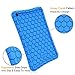 Fintie Silicone Case for Amazon Fire HD 8 (Previous Generation - 6th) 2016 Release - [Honey Comb Series] [Kids Friendly] Light Weight [Anti Slip] Shock Proof Silicone Protective Cover, Blue