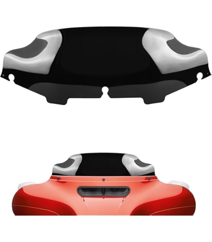 thumbnail image 2 of Black Windshield Fit For Harley Touring Street Glide FLHTC FLHX Trike 1996-2013 2 of 10