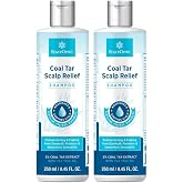 Roycederm Coal Tar Dandruff Shampoo: Extra Strength 2% Coal Tar Extract Medicated Gel for Rapid Scalp Hair Relief targets dandruff, psoriasis, and seborrheic dermatitis - Hydrating &amp; Natural - 2 Pack