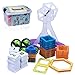 Augymer Magnetic Building Blocks Set, 87 Pcs Magnetic Construction Stacking Toys for Children Kids with Carry Box Letters and Numbers Toys