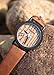 CUCOL Eco Faux Wooden Dial Watches For Men and Women Leather Band Casual Design Brown Color