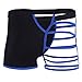 YiZYiF Men's Hollowed Straps One Side Mesh Boxer Briefs Underwear (Blue)