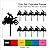 TA0200 Motorcycle Racing Sport Silhouette Party Wedding Birthday Acrylic Cupcake Toppers Decor 10 pcs