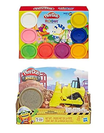 Buy Pd Play Doh Wheels Bulldozer Mini Vehicle Play Set Play Doh Rainbow Starter Set Online At Low Prices In India Amazon In