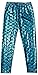 Alaroo Girls Stretch Mermaid Fish Scale Leggings Tights Light Blue 7-8 Years