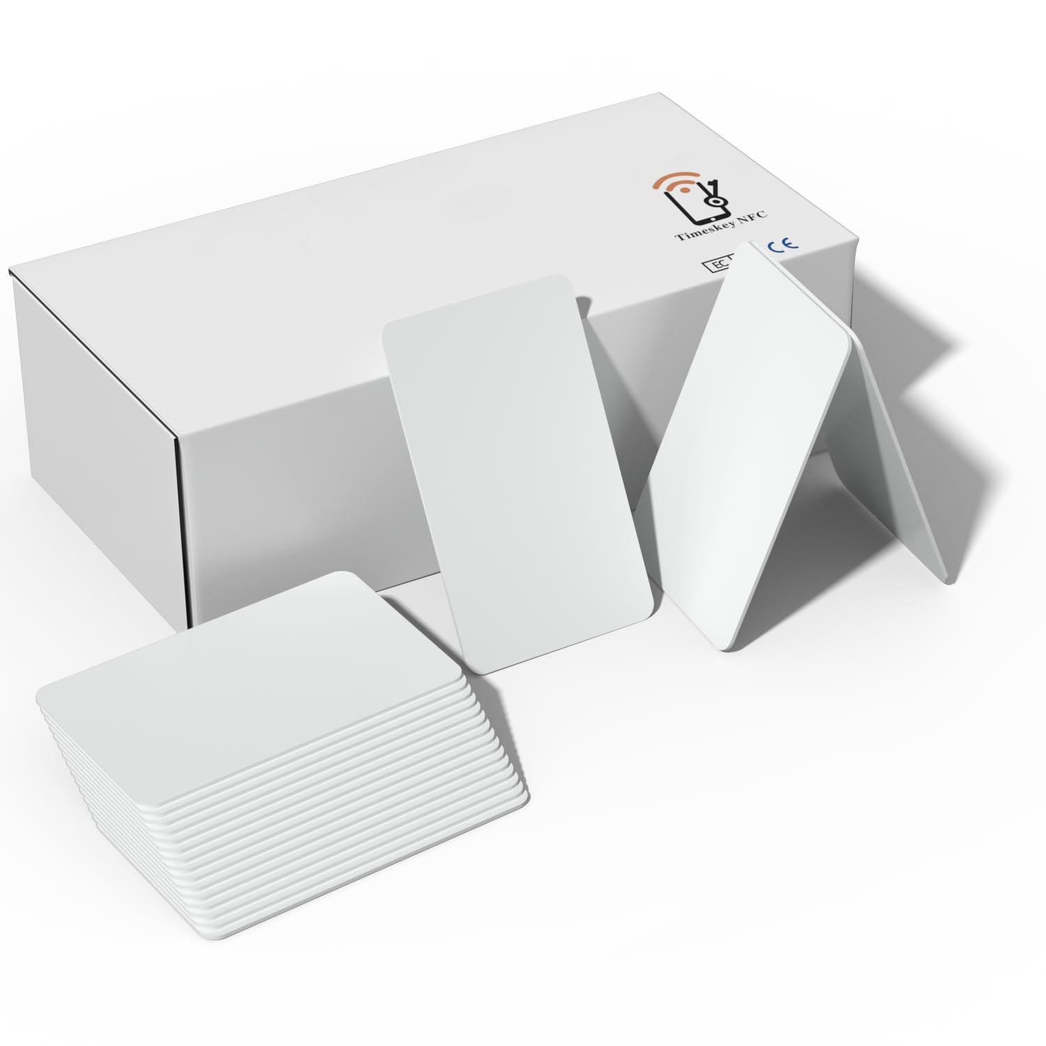 CR80 30 Mil (CR8030) PVC Cards Compatible with Most Photo ID Badge Printers (White) by Timeskey Pack of 250