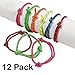 Kicko Rope Friendship Bracelets - Pack of 12 - Fits Most Wrists - Assorted Colors Nylon Friendship Bracelets - for Kids and Adults Beauty, Fashion, Party Favors, Prize