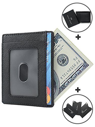 Rfid blocking thin credit card minimalist secure genuin…
