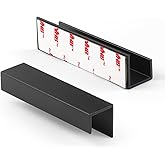 JIASENBAO 5 Pack Adhesive Cabinet Handles Black 3-9/16" Length(Cover 3" Hole Center) Finger Pulls Stick on Cabinet Pulls Decorative Kitchen Drawer Dresser Cupboard Bathroom Vanity Cabinet Hardware