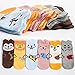 Yshare® 5 Pairs 18-36 Month Cartoon Anti Slip Skid Crew Ankle Baby Socks + Gift Bangle With bag Cute Animal Toddler Infant Socks Length 4.73-7 inches