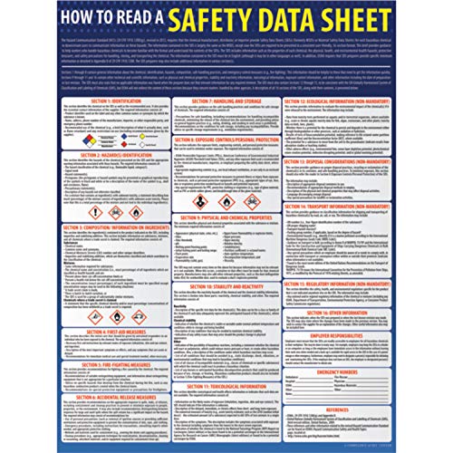 How to Read A Safety Data Sheet (SDS) Poster - 18" x 24"