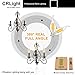 CRLight LED Candelabra Bulb 6W 2700K Warm White 700LM, 60W Equivalent E12 Base Dimmable LED Candle Bulbs, C35 Clear Glass Flame Shape Bent Tip, 360 Degrees Beam Angle, Pack of 3