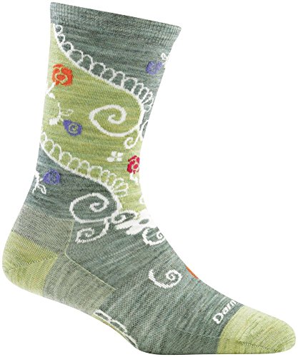Darn Tough Twisted Garden Crew Light Sock - Women's Green Medium